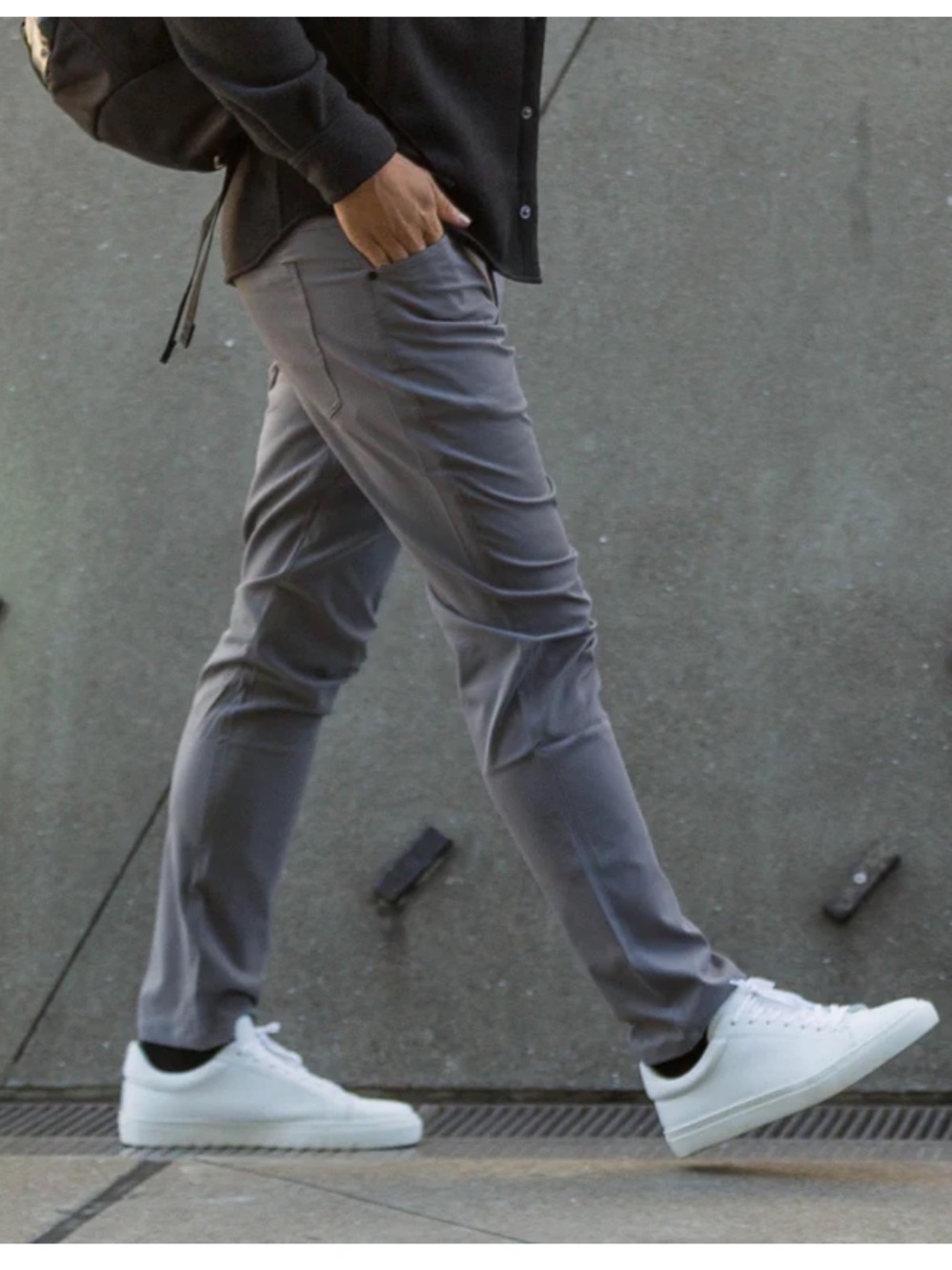 Myles Tour Pants Slate Gray Stretch Wrinkle Resistant Minimalist NWT-34x34